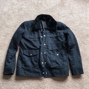 Black Cotton Fur Collar Zac Efron Jacket